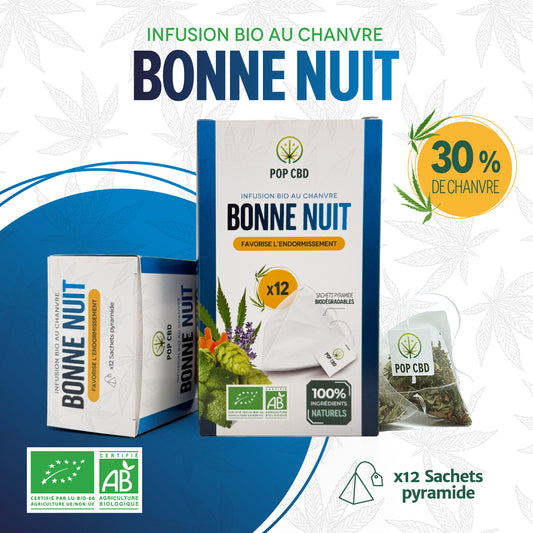 INFUSION CBD : BONNE NUIT EN SACHET PYRAMIDE