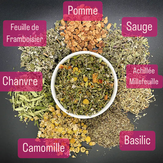 Tisane règles douloureuses au CBD BIO : NATUR'ELLES