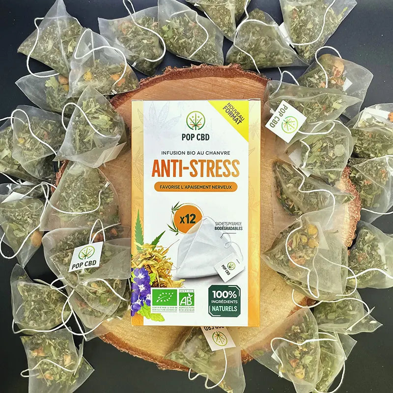 INFUSION CBD BIO : ANTI-STRESS EN SACHET PYRAMIDE