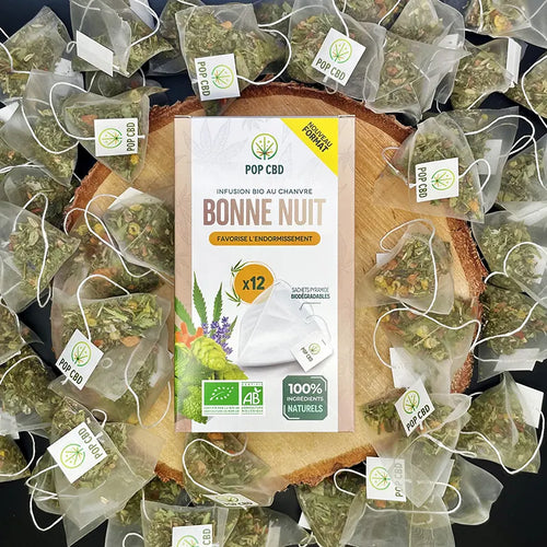 INFUSION CBD : BONNE NUIT EN SACHET PYRAMIDE
