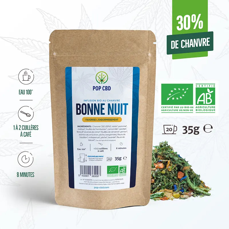 L'infusion améliore la qualité du sommeil et facilite l'endormissement