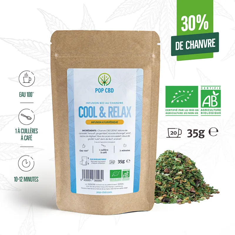 Infusion ayurvédique au CBD pour lâcher prise