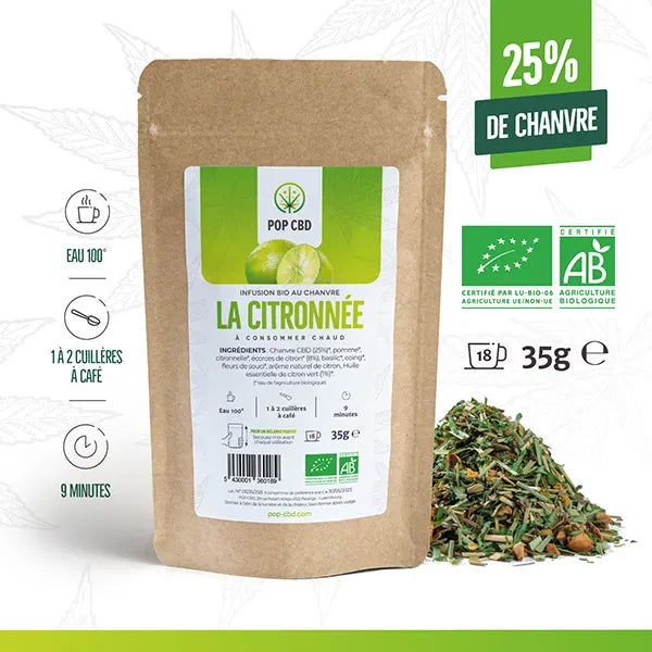 INFUSION CBD BIO : LA CITRONNÉE