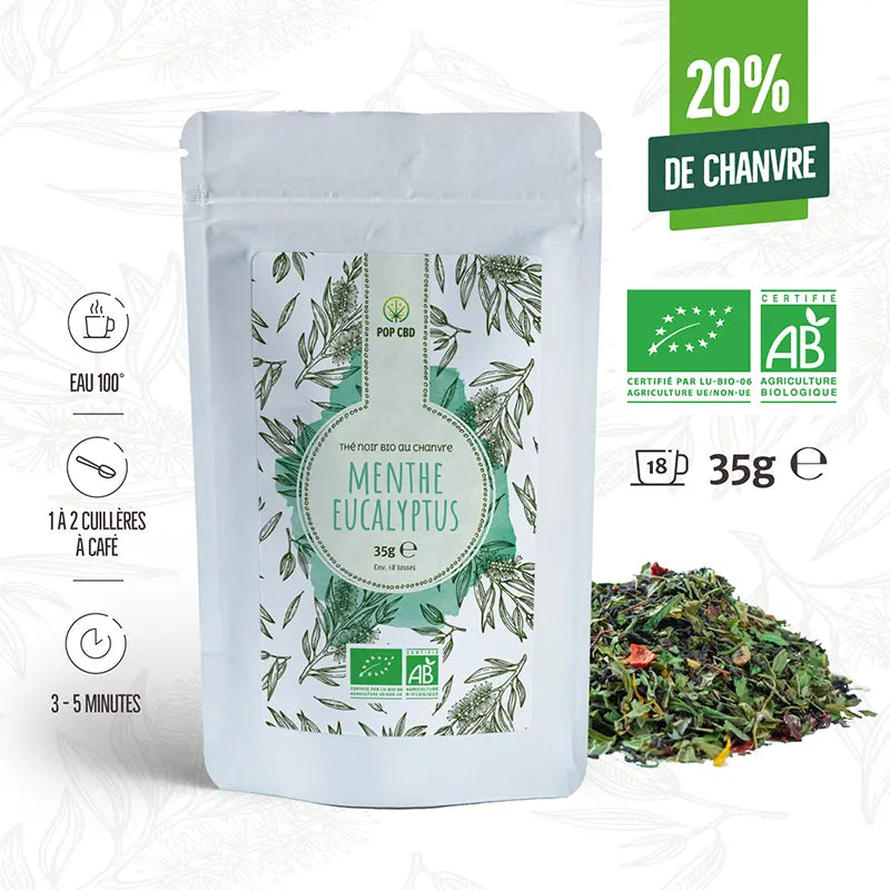Thé noir au chanvre idéal au petit-déjeuner