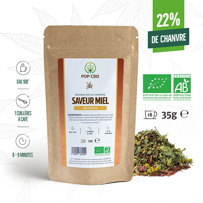 INFUSION CBD BIO : ROOIBOS MIEL