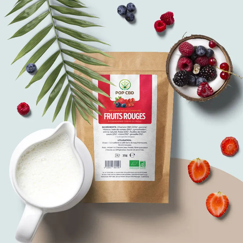 Lot de 3 infusions CBD fruitées